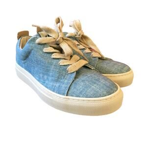 DNA Sustainable Footwear Denim Blue Sneaker Womens 37 7 100% Cotton Slow Fashion